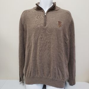 Monster Energy Java Mens Sweater Quarter Zip Wool Acrylic Blend Size XL